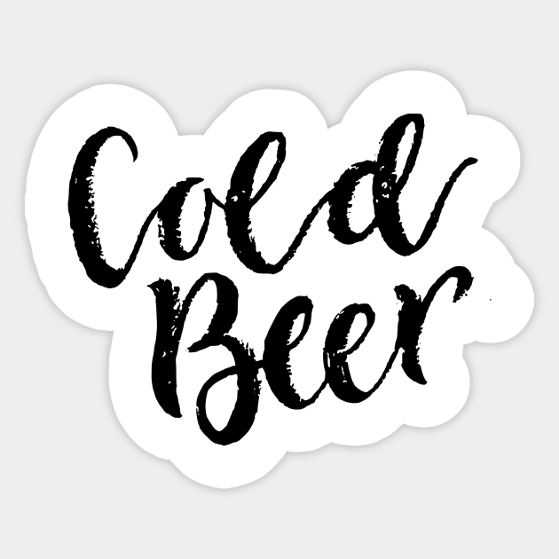 Cold beer Sticker by WordFandom